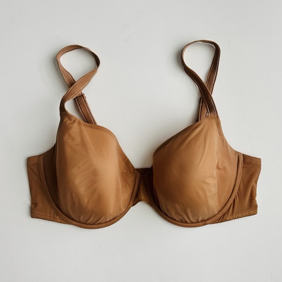 Victoria's Secret Other - Victoria's Secret Lined Perfect Coverage Bra Size 38D Brown Nude Underwire